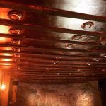 Copper Leaf On Beamed Ceiling